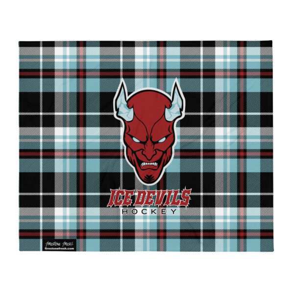 Ice Devils Scottish Plaid Throw Blanket