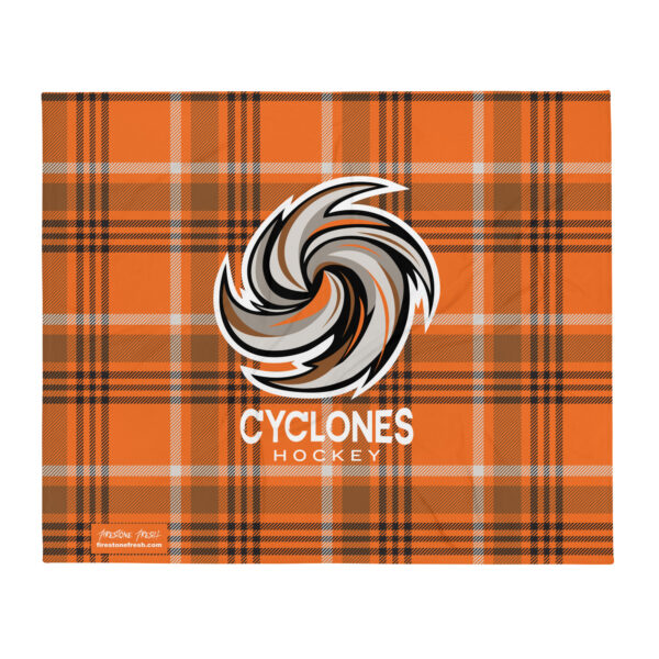 Cyclones Plaid Throw Blanket