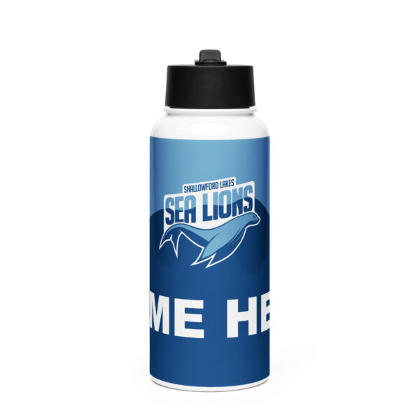 Sea Lions Customized Stainless steel water bottle with a straw lid